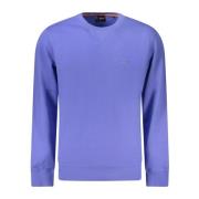 Blauwe Sweatshirt met Lange Mouwen Geborduurd Logo Hugo Boss , Blue , ...