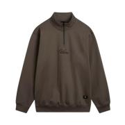 Scripted Loose Fleece Sweatshirts Vans , Brown , Heren