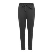 Slim-fit Zwarte Broek met Riem Kaffe , Black , Dames