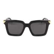 Zonnebril met Vierkant Frame Bv1005S Bottega Veneta , Black , Unisex