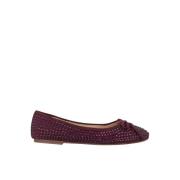 Platte glanzende ballerina Alma EN Pena , Red , Dames