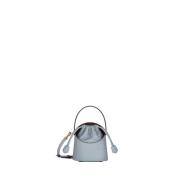 Heldere Blauwe Kleine Saturno Leren Tas Etro , Blue , Dames