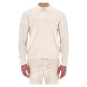 Cashmere Trui met Suède Patches Herno , Beige , Heren