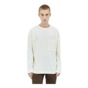 Katoenen Jersey Longsleeve T-shirt Lemaire , Beige , Heren