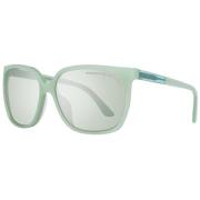 Groene Dames Zonnebril Vierkant Spiegelend Porsche Design , Green , Da...