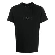 Verwrongen Logo Katoenen T-shirt Maison Margiela , Black , Heren