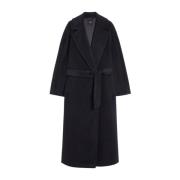 Lange wollen en alpacamantel Max Mara Weekend , Blue , Dames