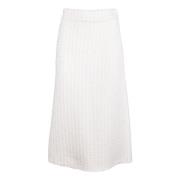 Gebreide Midi Rok Erika Cavallini , White , Dames