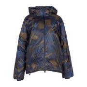 Tie-Dye Gewatteerde Hoodie Jas Rains , Multicolor , Dames