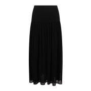 Wijdvallende Midi Rok Ulla Johnson , Black , Dames