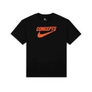 Concepts Zwart Oranje T-Shirt Nike , Black , Heren