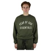 Militair Groene Fleece Crewneck Fear Of God , Green , Heren