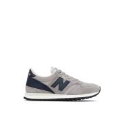 Grijze/Blauwe Sneakers Gemaakt in Engeland New Balance , Gray , Heren