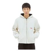 Canvas Hooded Werkjas Stüssy , White , Heren