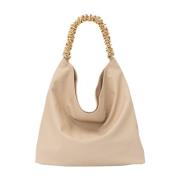 Stijlvolle leren handtas voor vrouwen Orciani , Beige , Dames