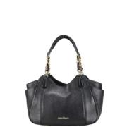 Pre-owned Leather handbags Salvatore Ferragamo Pre-owned , Black , Dam...