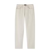 Katoenen rechte broek met karamel stiksels A.p.c. , White , Heren