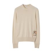 Stijlvolle Sweaters Collectie Burberry , Beige , Heren