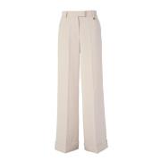 Hoge taille technische stof broek Fracomina , Beige , Dames