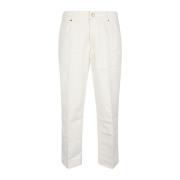 Widecropped Stoccarda Jeans Don The Fuller , White , Dames