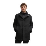 Zwarte Winterjas Hugo Boss , Black , Heren