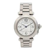 Pre-owned Stainless Steel watches Cartier Vintage , White , Heren