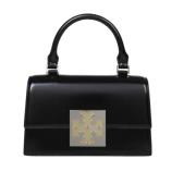 Mini TopHandle Tas in Glanzende Afwerking Tory Burch , Black , Dames