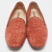 Pre-owned Suede flats Bottega Veneta Vintage , Orange , Dames