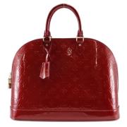 Pre-owned Leather handbags Louis Vuitton Vintage , Red , Dames