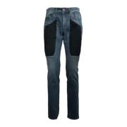 Slim Fit Katoenen Jeans met Alcantara Patch Jeckerson , Blue , Heren