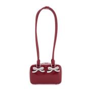 Kristallen Lederen Bauletto Tas Self Portrait , Red , Dames