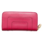 Pre-owned Leather wallets Bvlgari Vintage , Pink , Dames