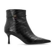 Leren enkellaarzen Tory Burch , Black , Dames