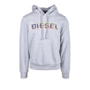 Katoenen Sweatshirt Diesel , Gray , Heren