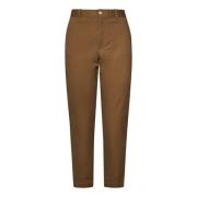 Bruine Geknipte Slim Fit Broek Polo Ralph Lauren , Brown , Dames