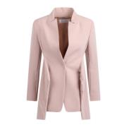 Seggio Blazer met Notched Revers Max Mara , Pink , Dames