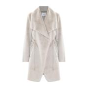 Beige Jas met Koordtaille Kocca , Beige , Dames