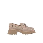 Mocassin met platform studs Alma EN Pena , Brown , Dames