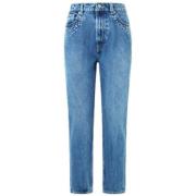 Slim Fit Hoge Taille 5-Pocket Denim Pepe Jeans , Blue , Dames