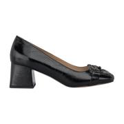 Schoen met metallic detail en hak Alma EN Pena , Black , Dames