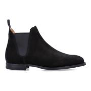 Zwarte Chelsea-laarzen met 'V'-elastiek Crockett & Jones , Black , Her...