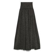 Metallic Crush Rok Zwart/Goud Gebreid Zimmermann , Black , Dames