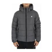 Grijze Gewatteerde Jas met Rits Superdry , Gray , Heren