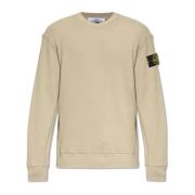 Sweatshirt met Logo Stone Island , Beige , Heren