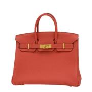 Pre-owned Leather handbags Hermès Vintage , Red , Dames