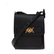 Leren schoudertas Versace , Black , Heren