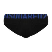 Katoenen slip met logo Dsquared2 , Black , Heren