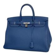 Pre-owned Leather handbags Hermès Vintage , Blue , Dames