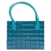 Pre-owned Leather totes Chanel Vintage , Blue , Dames