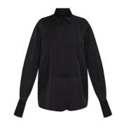 Shirt met zijden afwerking Jil Sander , Black , Dames